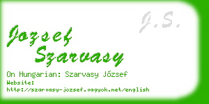 jozsef szarvasy business card